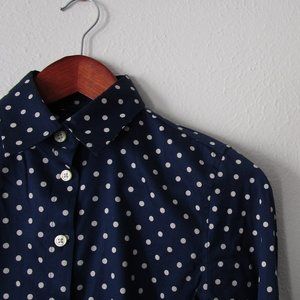 Banana Republic Polka Dot Collared Blouse